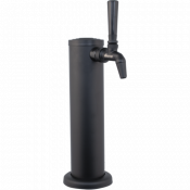 Draft Tower - 1-Tap Matte Black Stainless Steel Tower and Faucets